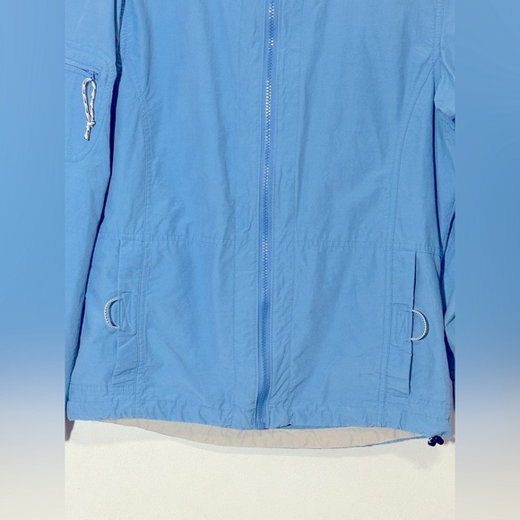 Columbia Light Blue Hooded Full Zip Jacket Size Small Casual Hiking Casual - Picture 4 of 10